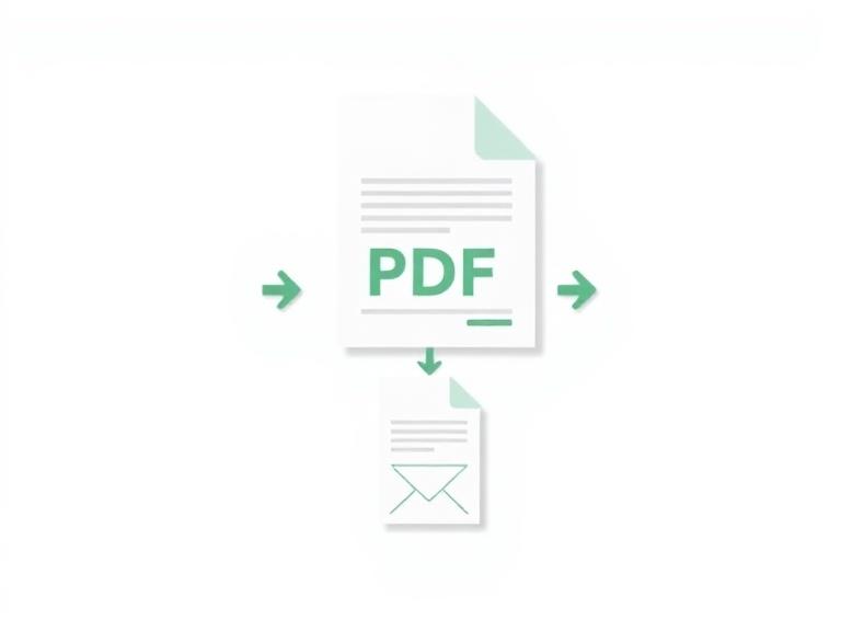 A large PDF file being compressed to a smaller size for email